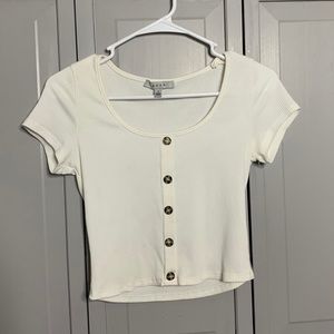 White ribbed crop top!